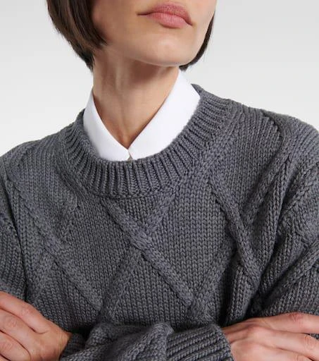 Jil Sander Cable-knit virgin wool sweater 4