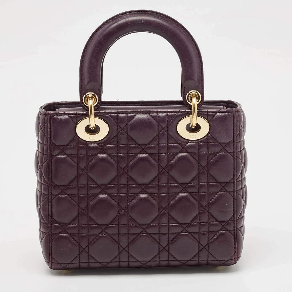 Dior Dior Purple Cannage Leather Small Lady Dior My ABCDior Bag 4