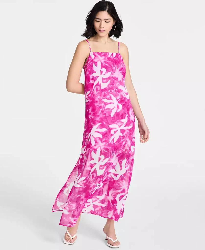 Bar III Women's Printed Sheer Overlay Maxi Dress, Exclusively at Macy's 1