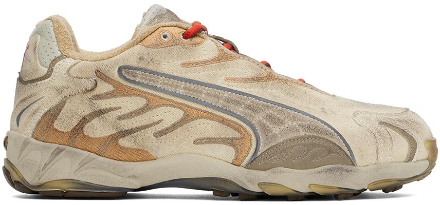 Puma Beige A$AP Rocky Edition Inhale Distressed Sneakers