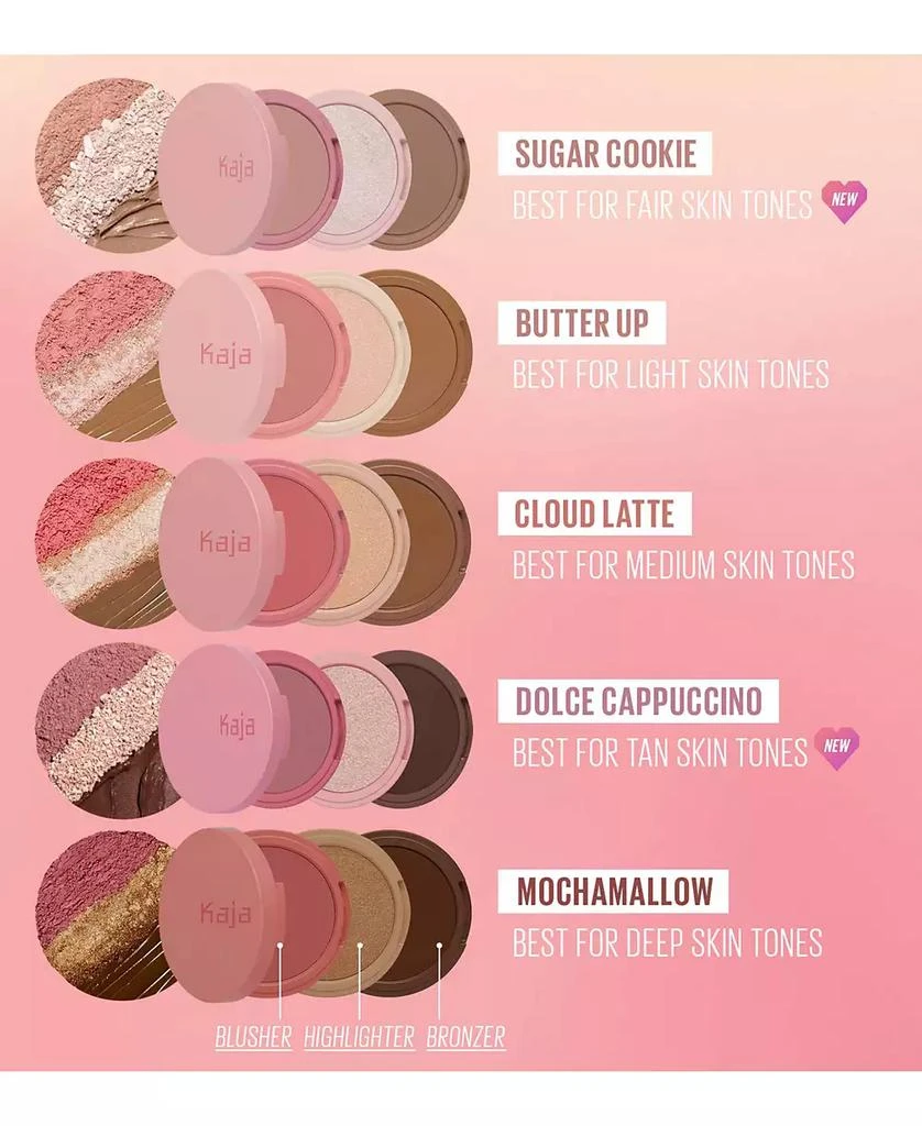 Kaja Face Bento Cream Bronzer, Powder Blush & Highlighter Sculpting Trio 6