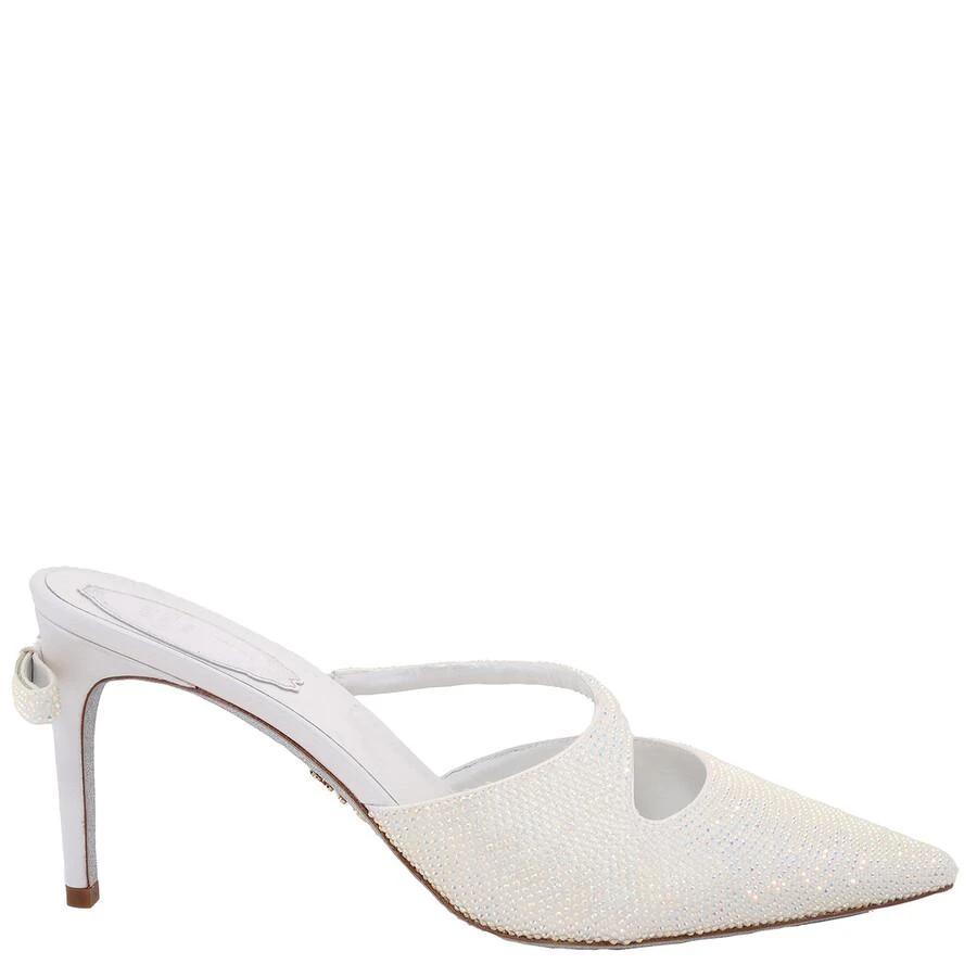 Crystal-Embellished Satin Mules