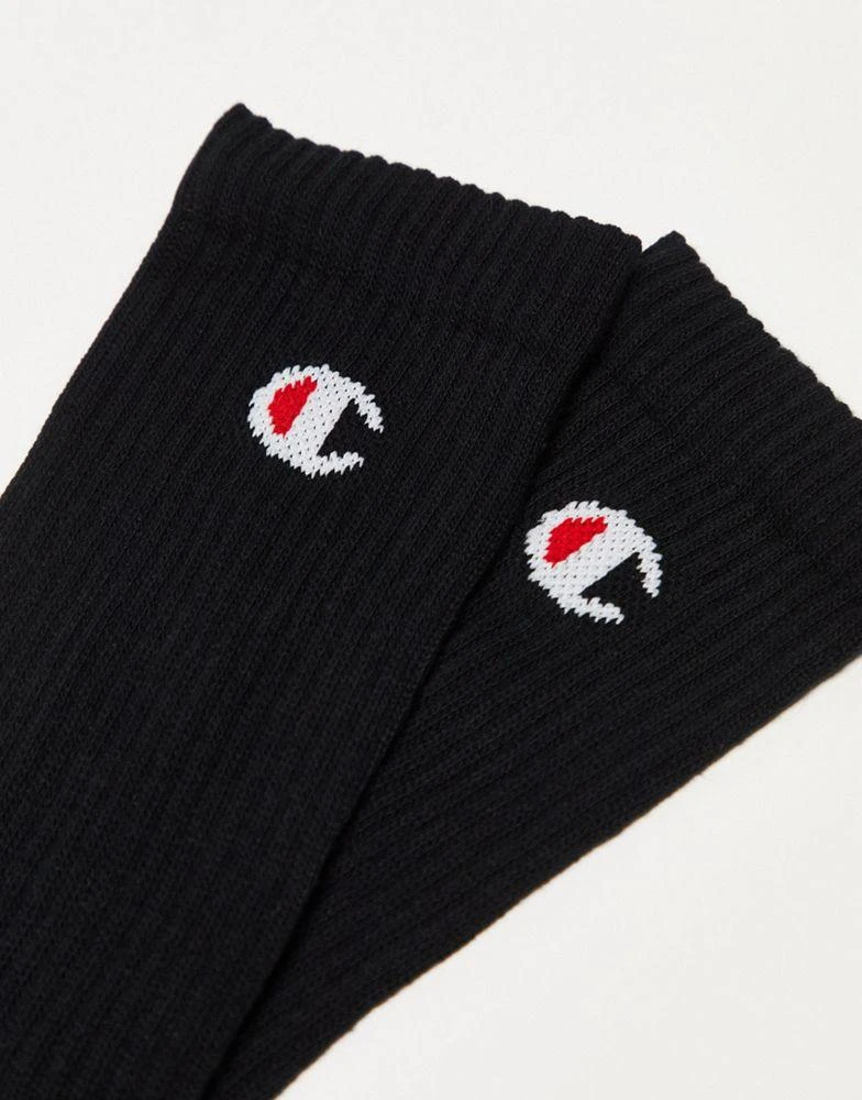 CHAMPION Champion crew socks in black 3 pack 2