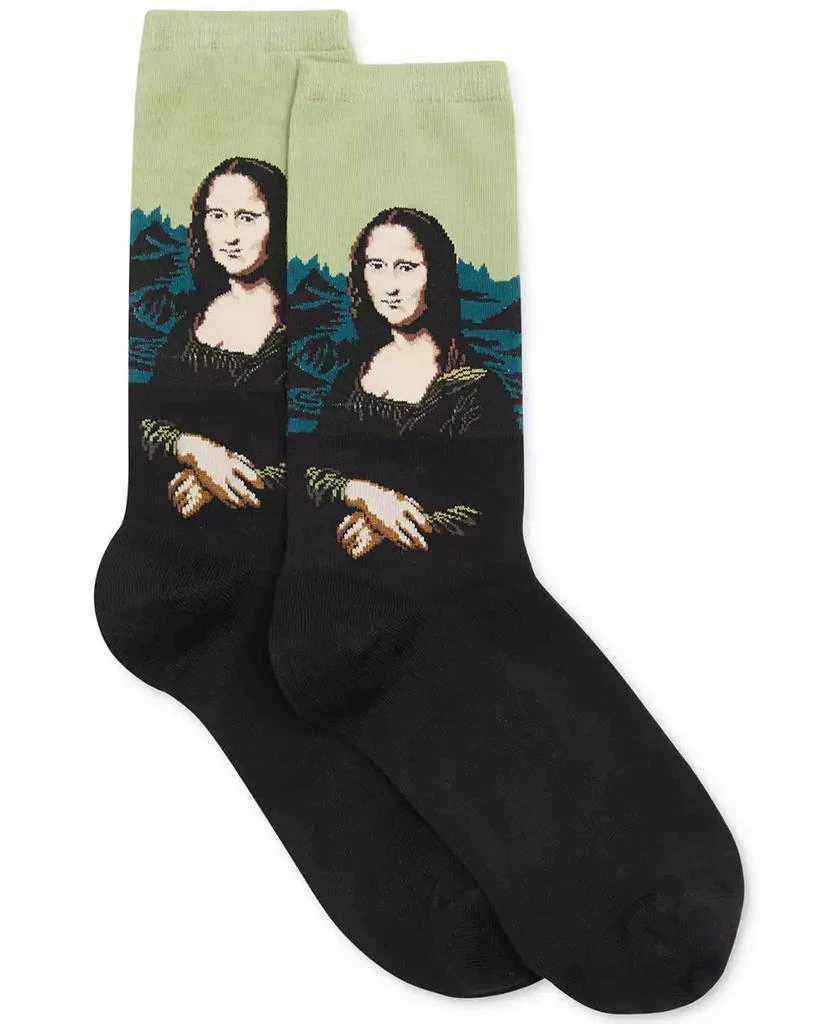 Hot Sox Women's Mona Lisa Artist Series Fashion Crew Sock 1