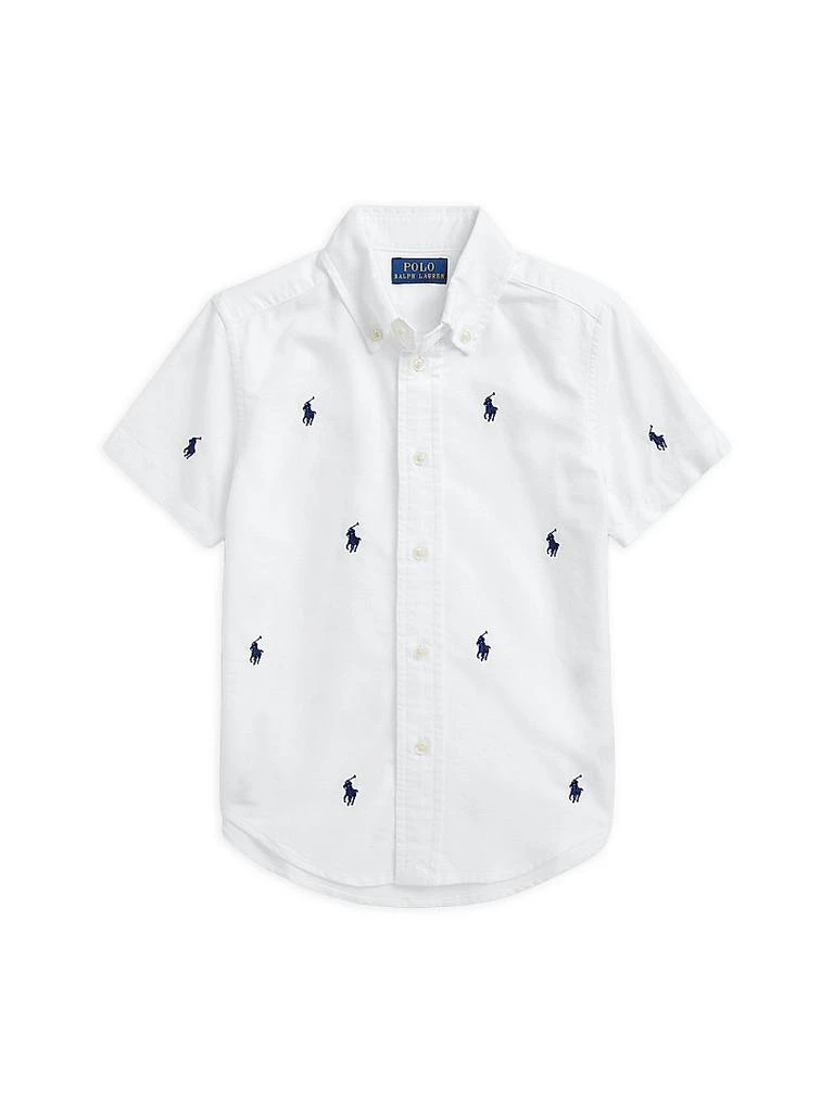 Ralph Lauren Little Boy's &amp; Boy's Logo Embroidered Oxford Short-Sleeve Shirt 1