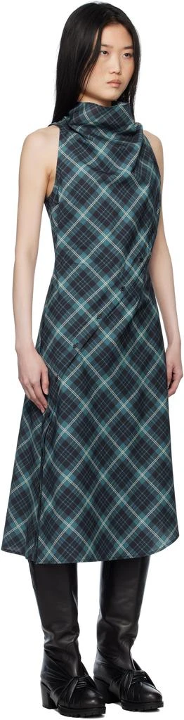 pushBUTTON Blue Halter Sleeveless Midi Dress 2