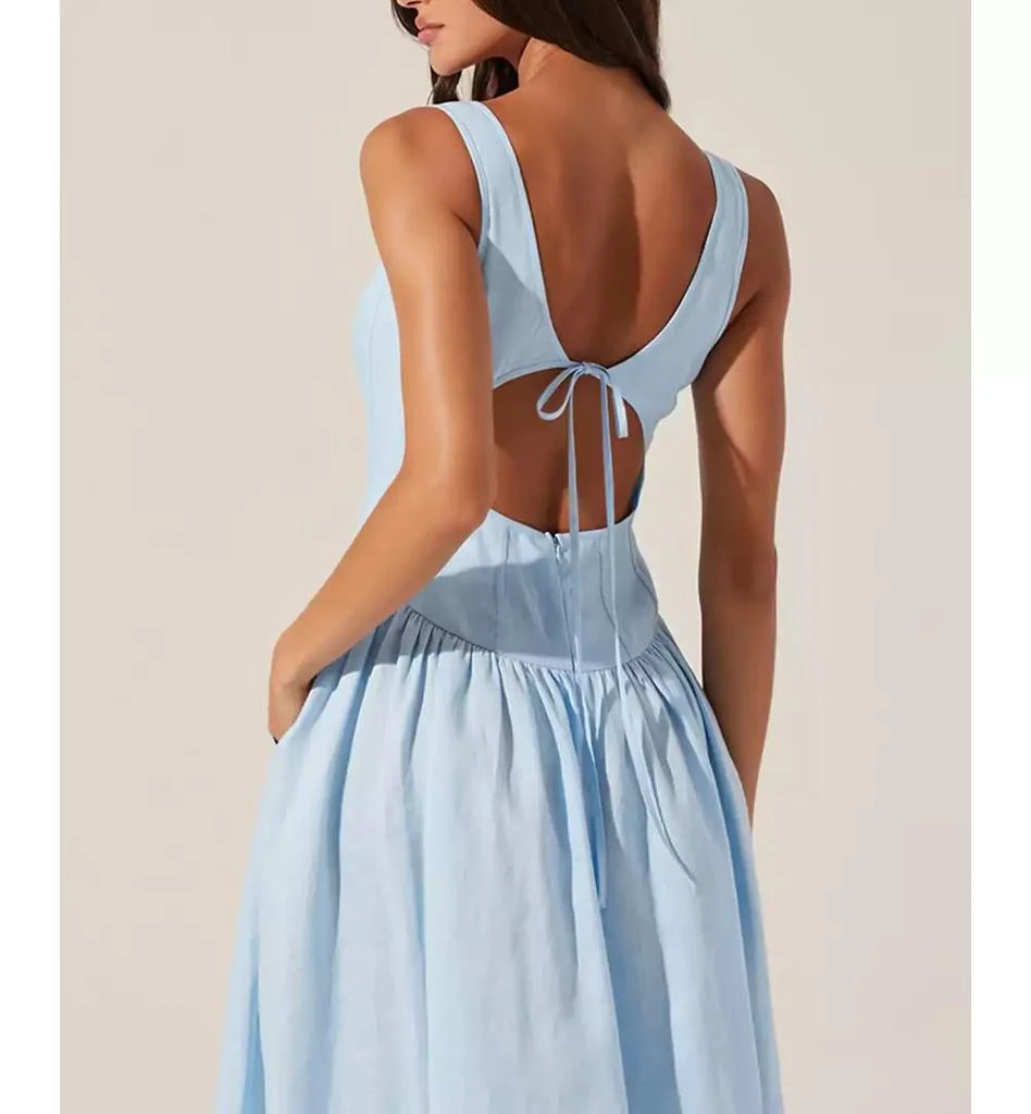 ASTR Women's Thierry Linen Corset Dress 5