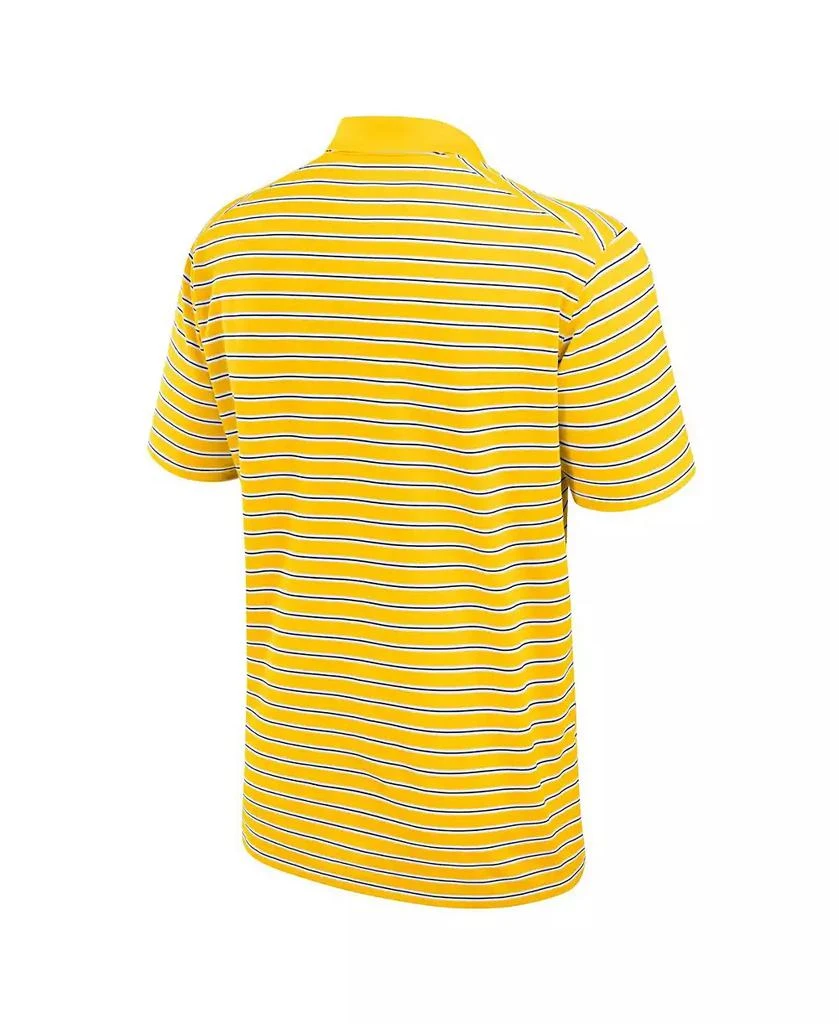 Jordan Men
s Maize/White Michigan Wolverines Primetime Victory Striped Performance Polo