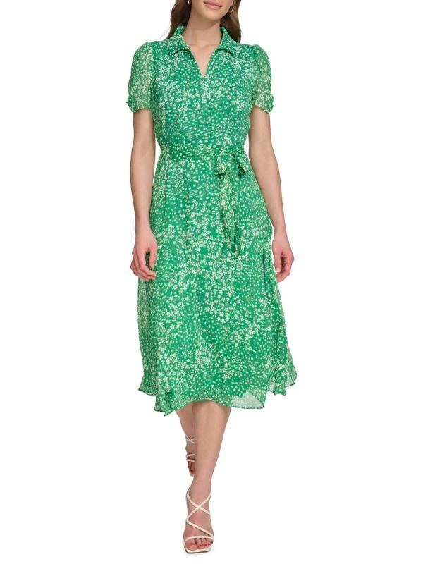 DKNY Floral Midi Dress 1