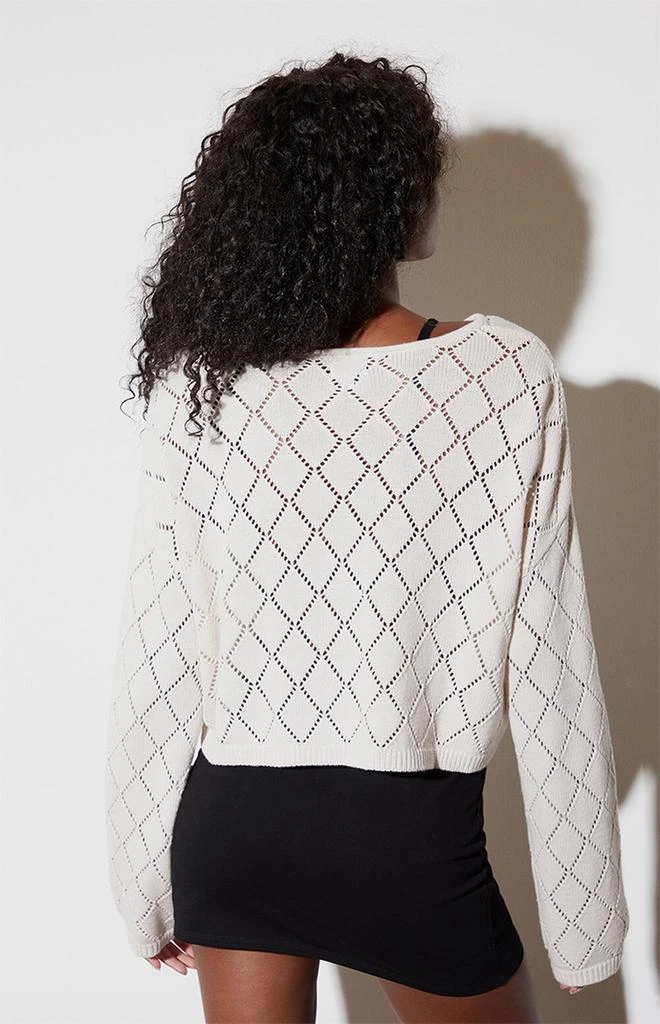 LA Hearts Isla Open Knit Cropped Sweater 4