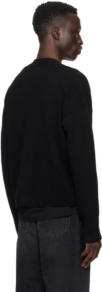 AMI Paris Black Cropped Cardigan 3