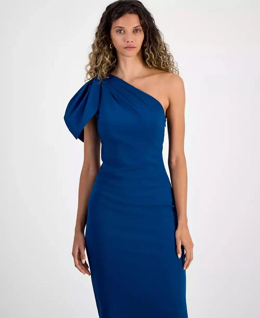 RACHEL Rachel Roy Women's Laverne One-Shoulder Bow Midi Dress 4