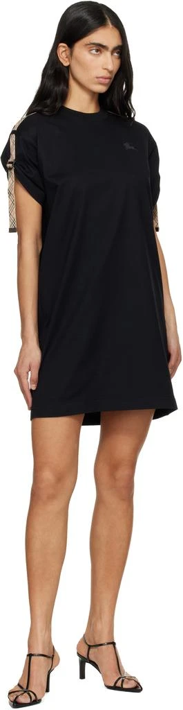 Burberry Black Check Trim Cotton T-shirt Minidress 4