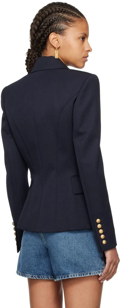 Balmain Navy Double-Breasted Blazer 3