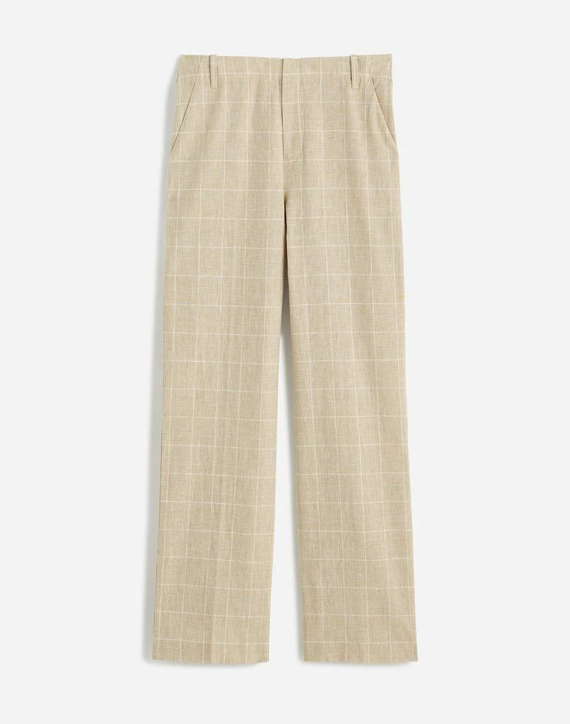 Madewell Mid-Rise Straight Pants in Plaid Linen Blend 6