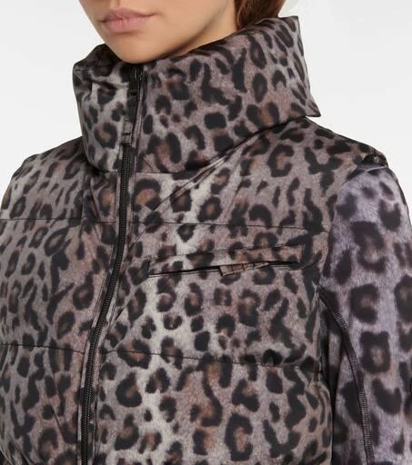 Jet Set Leopard-print belted ski vest 4