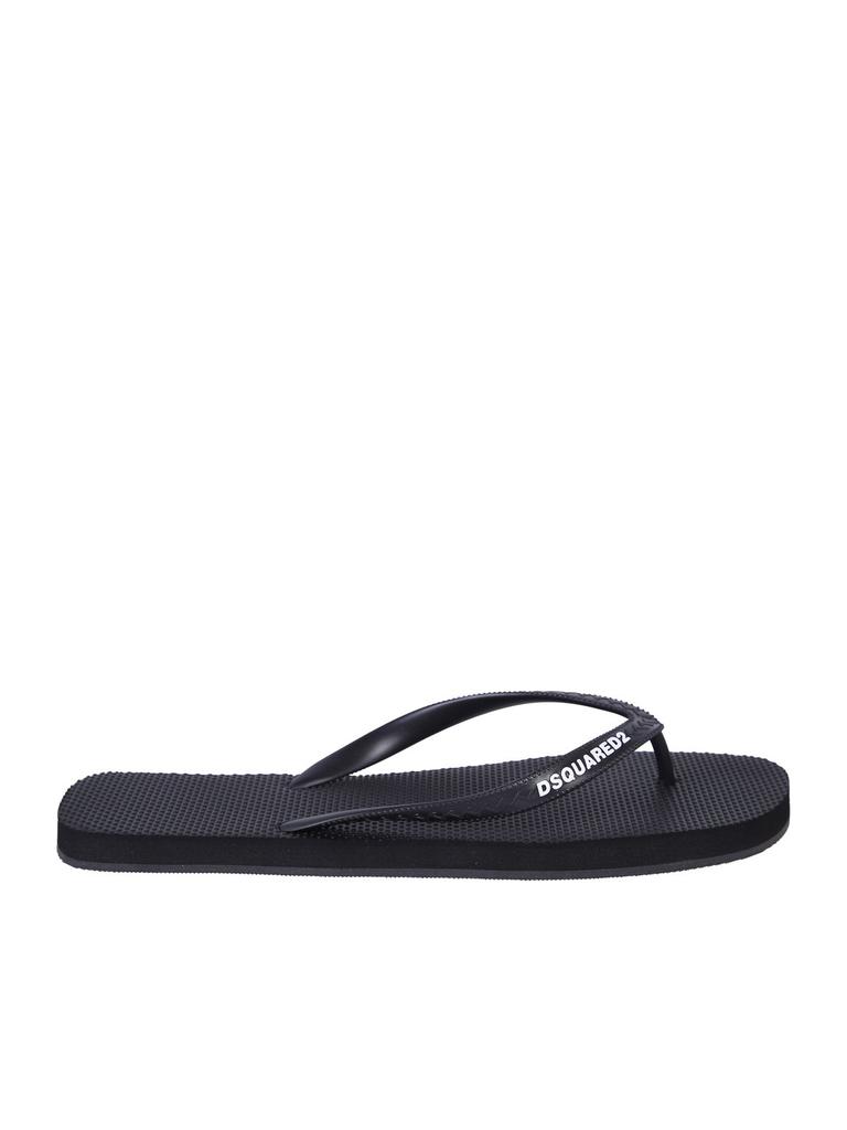 サンダル D SQUARED2 RUBBER THONG SANDAL Dsquared DSQUARED2 BE ICON FLIP FLOPS Beach Sandals Thong