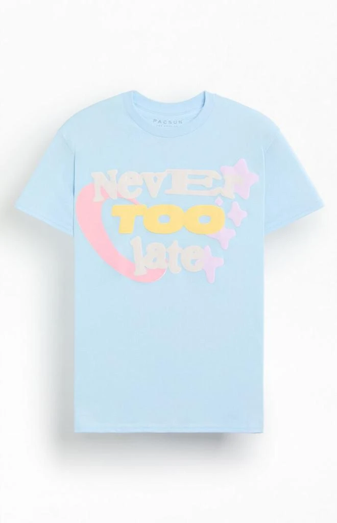 PacSun Never Too Late Puff Graphic T-Shirt 1