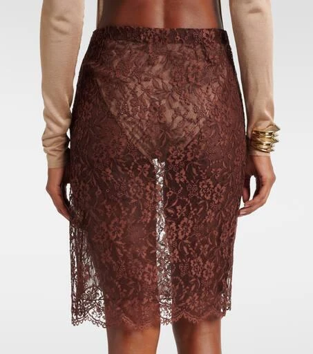 Yves Saint Laurent Floral lace pencil skirt 5