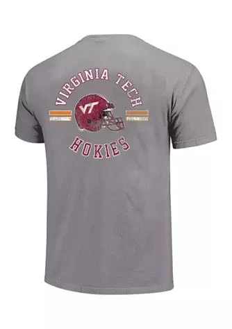 Image One One Ncaa Virginia Tech Hokies Short Sleeve Helmet Arch Graphic T Shirt 1