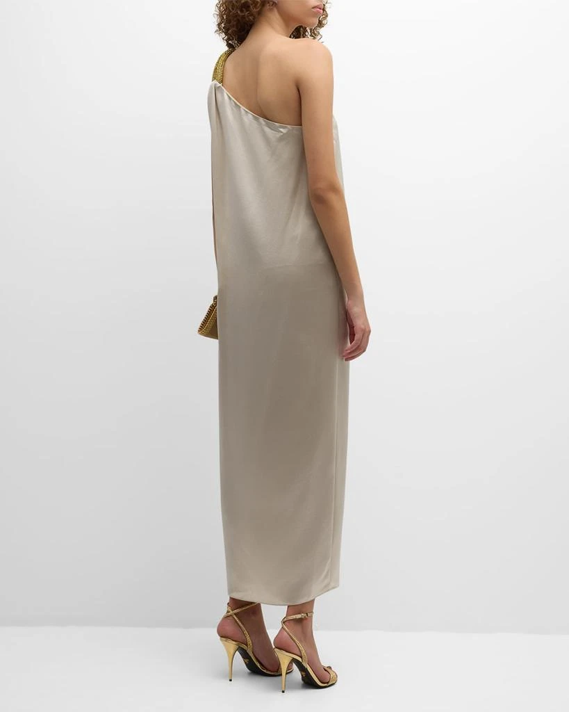 UNGARO Shae One-Shoulder Satin Maxi Dress 5