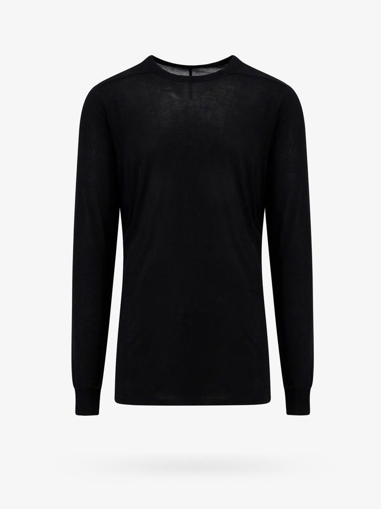 Rick Owens Sustainable viscose and silk t-shirt with logoed ribbon