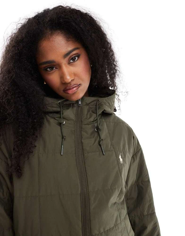 Ralph Lauren Polo Ralph Lauren quilted jacket with logo in olive green 3