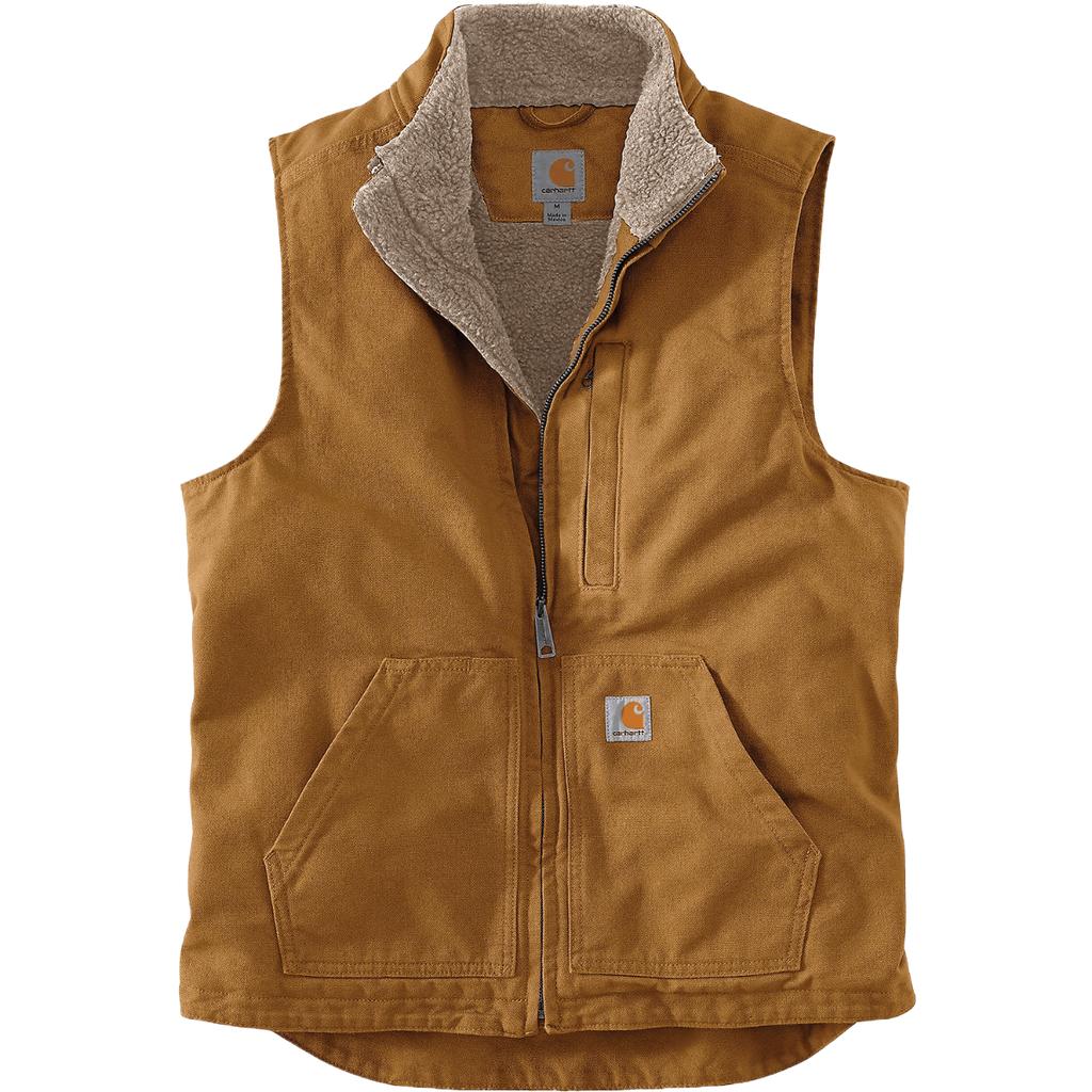 Carhartt Carhartt Loose Fit Washed Duck Sherpa-lined Mock-neck Vest - Men's
