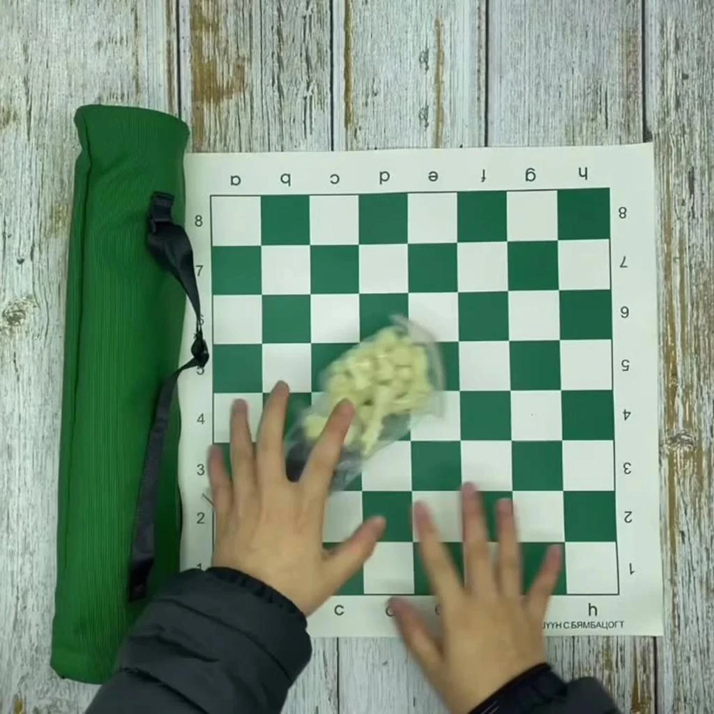 PROXXI Chess Set PU Leather Chess Sets Travel Folding Board Games Parent Child Interactive Educational Toys Desktop Puzzle Board Game F 2