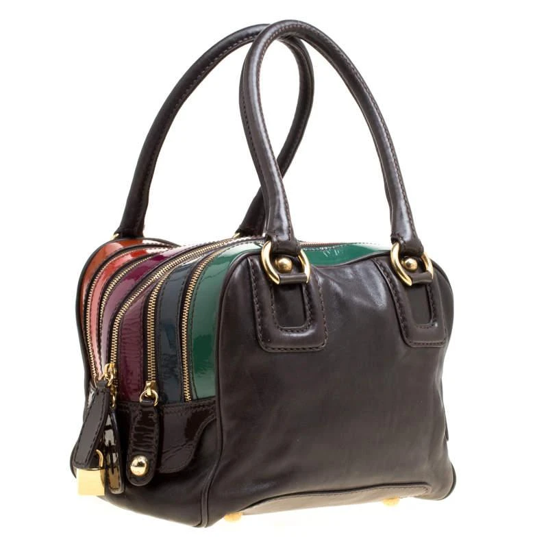 Dolce & Gabbana D&G Multicolor Leather Lily Bowler Bag 3