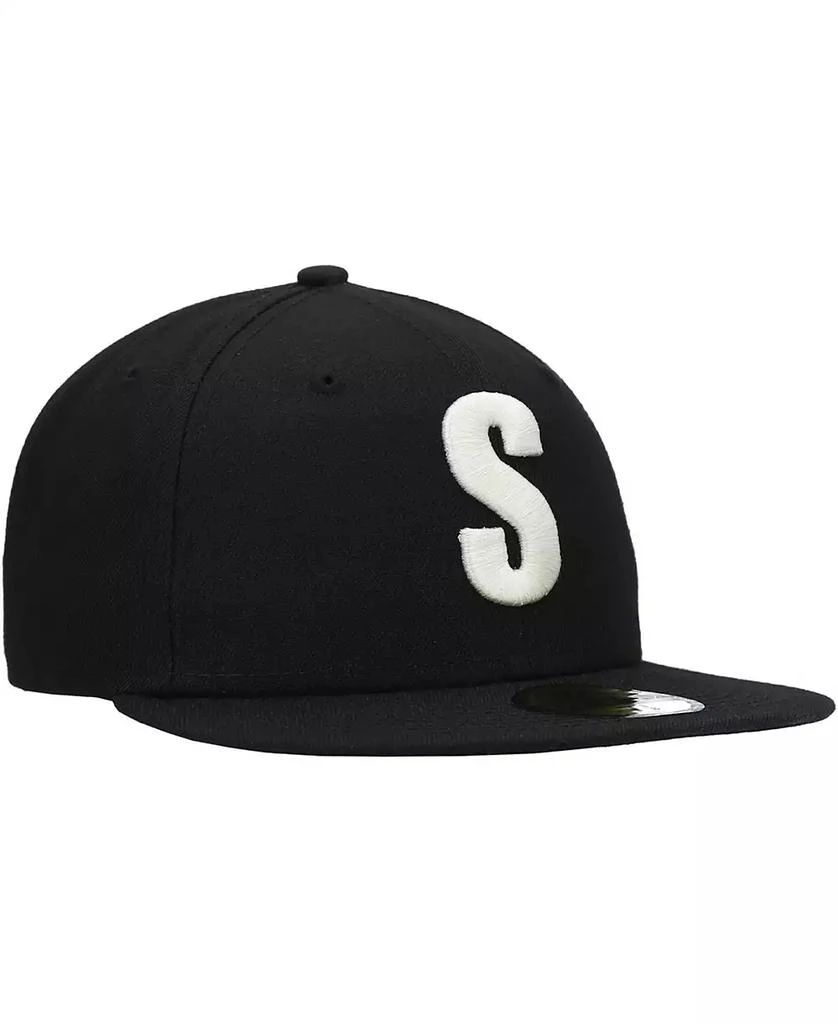 New Era Men's Black Seattle Mariners Cooperstown Collection Turn Back The Clock Steelheads 59FIFTY Fitted Hat 3