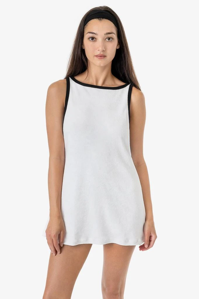 Los Angeles Apparel RLT3629 - Loop Terry Boatneck A-Line Dress 3