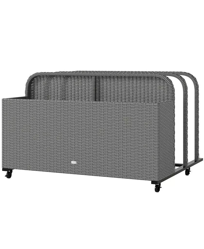 Outsunny Wicker Pool Float Storage Organizer, Pool Float Holder