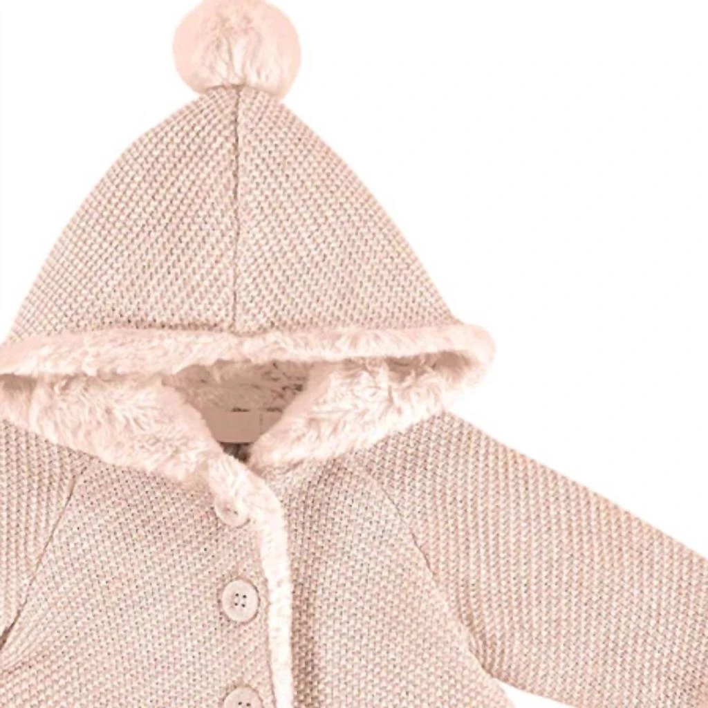 Mayoral Girls
Knit Cardigan With Pompom Hood In Light Pink 2