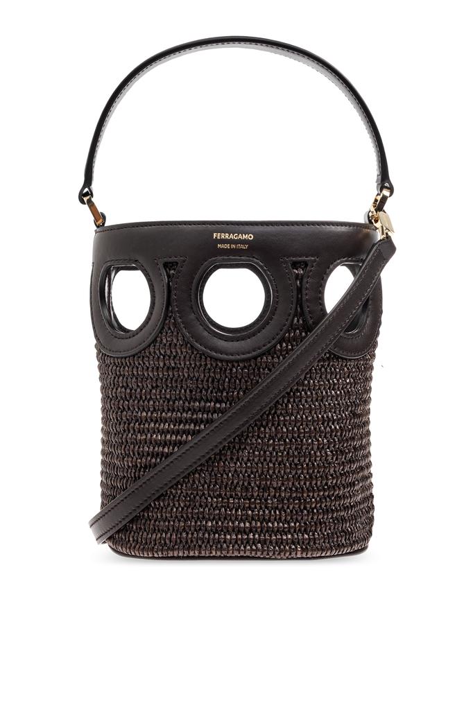 Salvatore Ferragamo Ferragamo Gancini Outline XS Bucket Bag