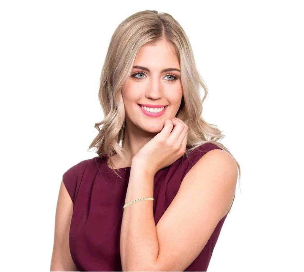 Pompeii3 14k White, Rose, or Yellow Gold Round Diamond Tennis Bracelet 5cttw 7" Women
s 3