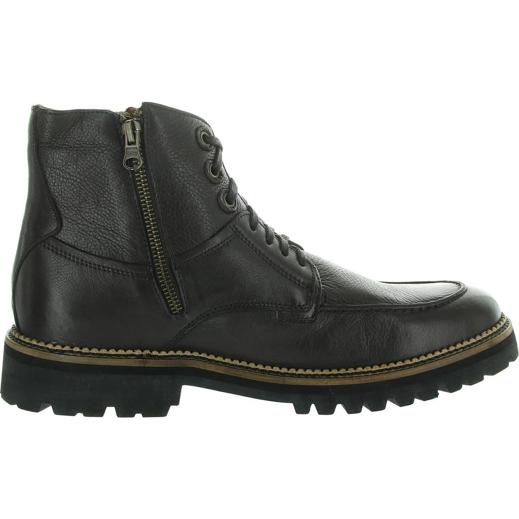 Donald J Pliner Mens Zipper Leather Combat & Lace-Up Boots