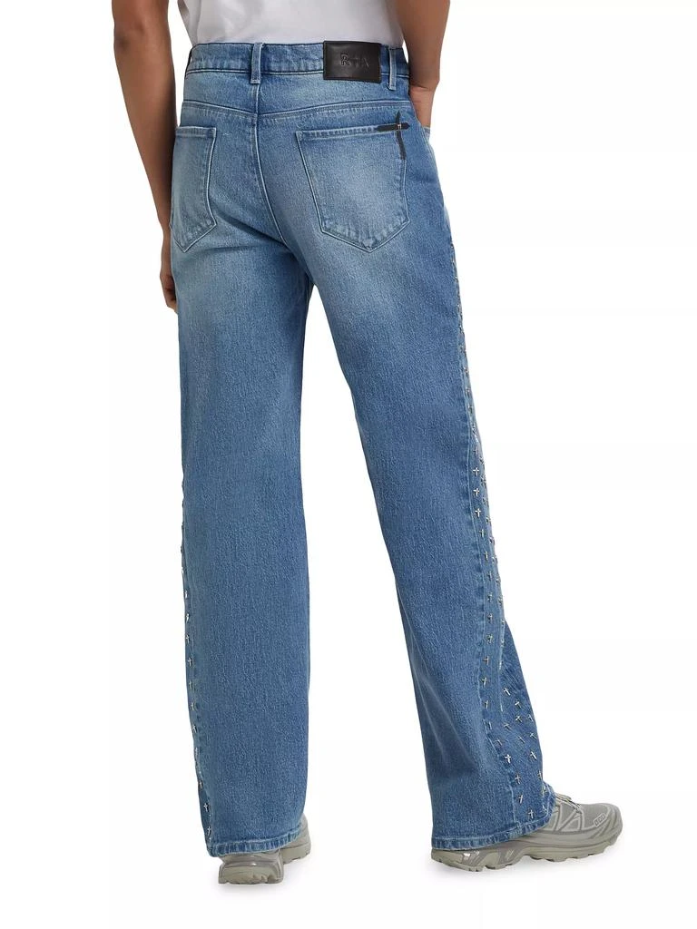 RTA Underworld Zed Bead-Embroidered Flared Jeans 5