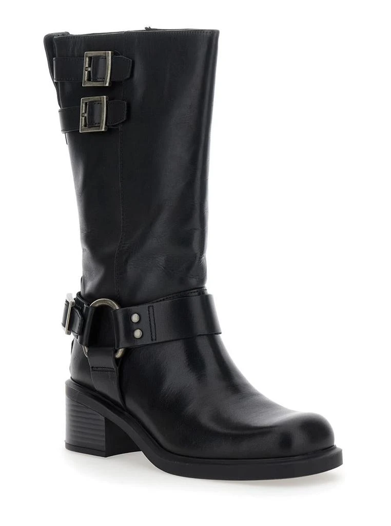 Vagabond 'Daniella' Black Ankle Boots With Buckles In Leather Woman 2