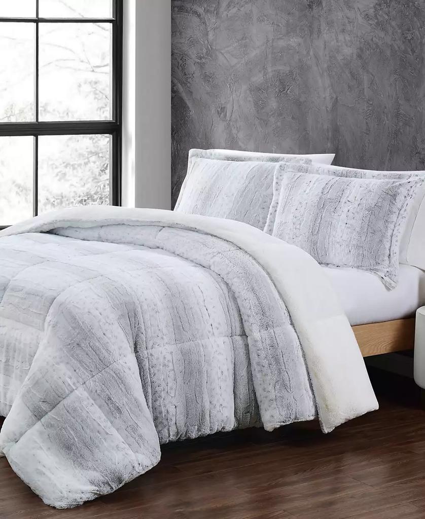 Christian Siriano New York Snow Leopard 3 Piece Comforter Set
