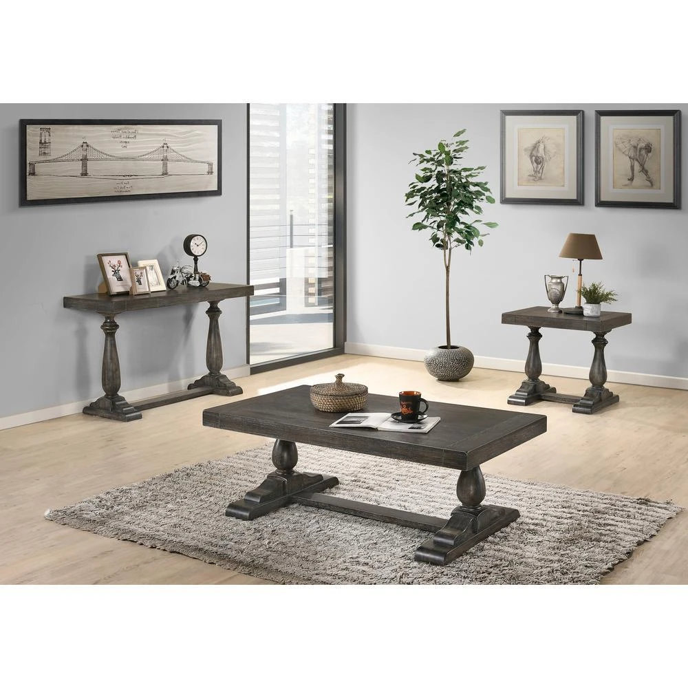 Best Master Furniture Amy 52" Transitional Wood Coffee Table in Dove Gray 3