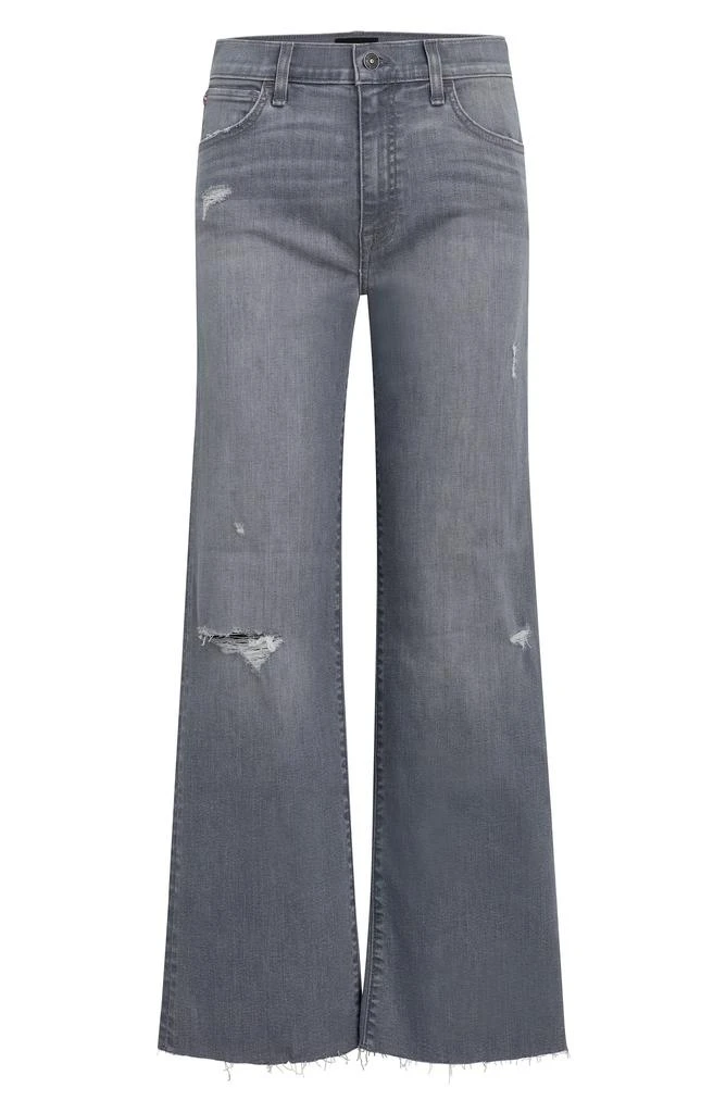 Hudson Rosalie High Waist Raw Hem Wide Leg Ankle Jeans 5