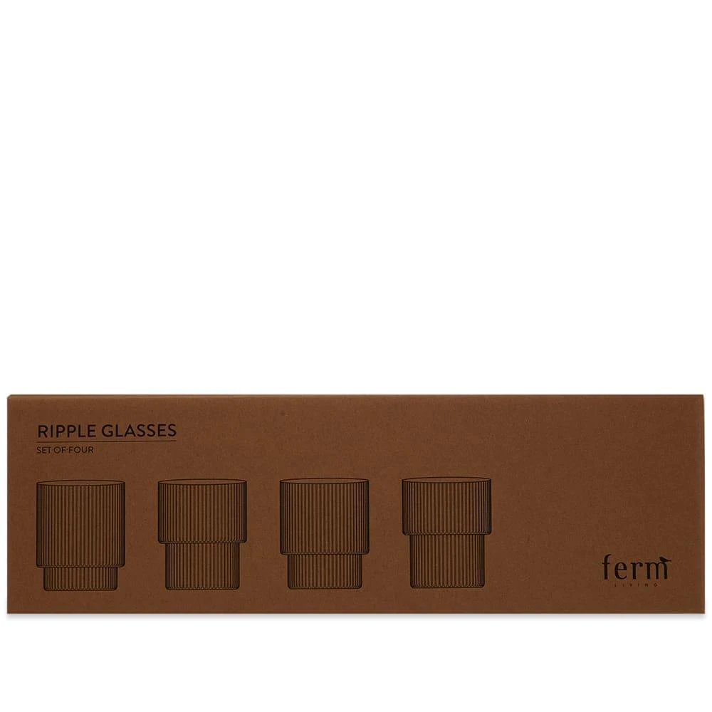 Ferm Living ferm LIVING Ripple Glass - Set of 4 2