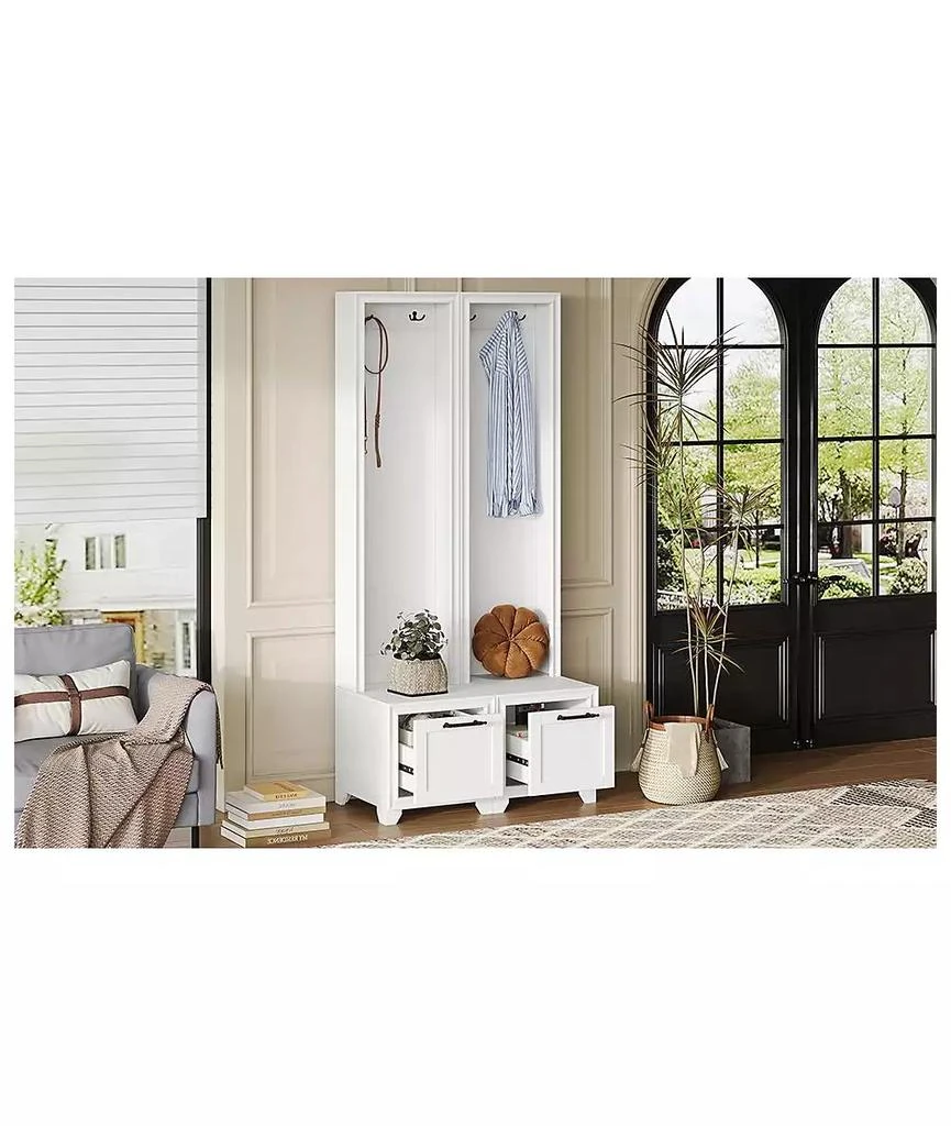 Streamdale Furniture Hall Tree Set of 2 - Entryway Coat Rack 
Bench 10