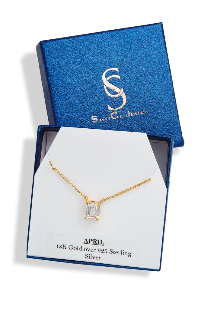 Savvy Cie Jewels Vermeil Birthstone Necklace 11