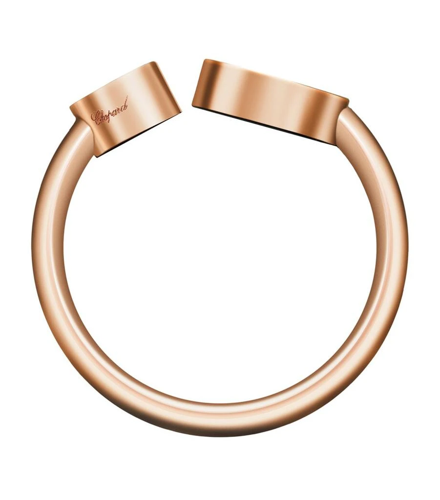 Chopard Rose Gold and Diamond Happy Hearts Ring 2