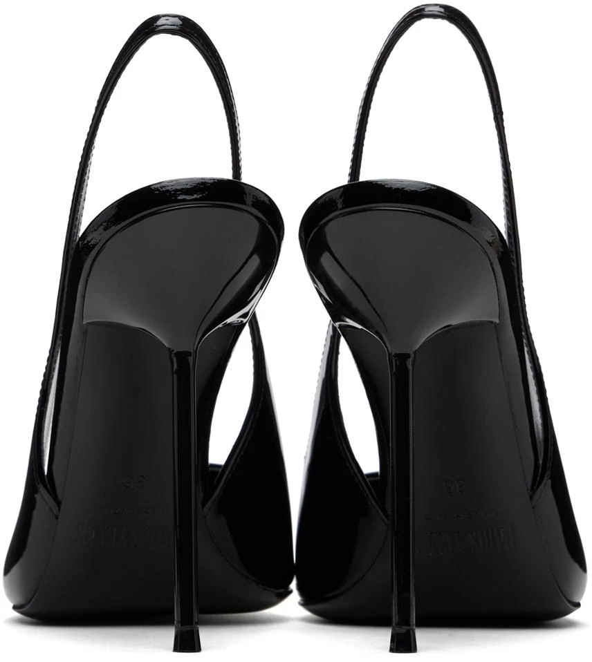 Paris Texas Black Lidia Slingback Heels 2