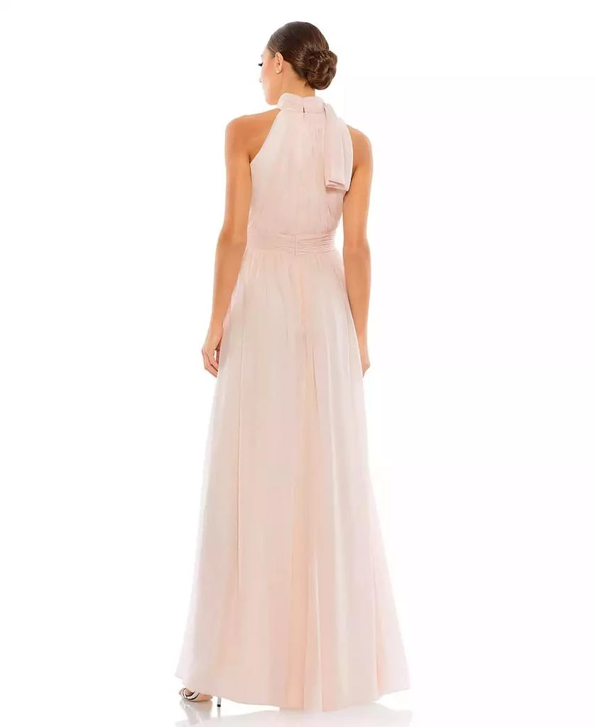 Mac Duggal Women
s Petite A Line Chiffon Halter Neck Evening Gown 2