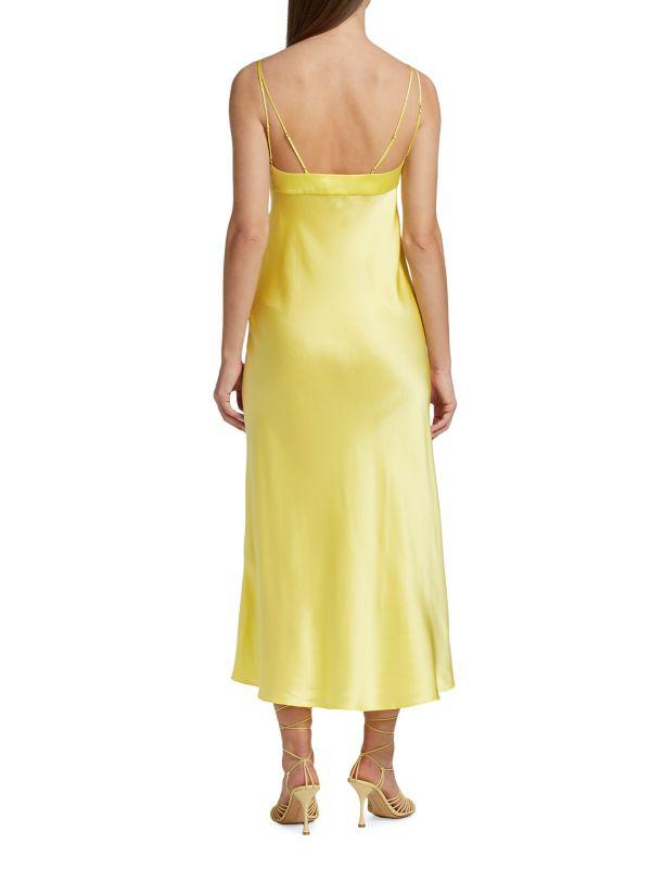 DANNIJO Strappy Silk Midi-Dress