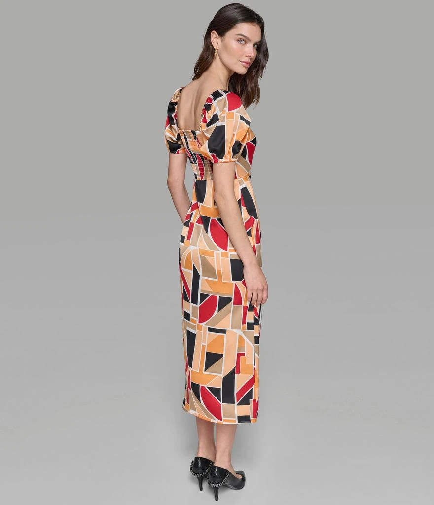 Karl Lagerfeld Paris PUFF SLEEVE WRAP MIDI DRESS 2